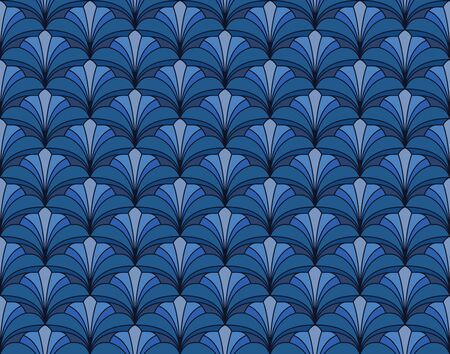 Elegant Damask Floral Vector Seamless Pattern. Decorative Flower Illustration. Abstract Art Deco Background.のイラスト素材