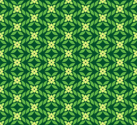 Modern floral art deco seamless pattern. Trendy abstract flower texture. Vector leaves geometric background.のイラスト素材