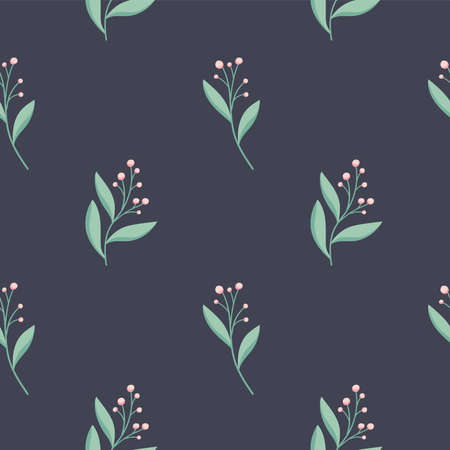 Hand drawn floral pattern. Seamless leaves vector background. Elegant colorful template for fashion print, fabric or wallpaper.のイラスト素材