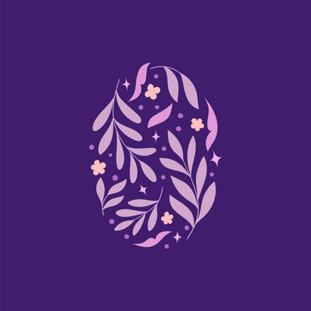 Vector modern floral arrangement background. Cute delicate botanical illustration with leaves and plants.のイラスト素材