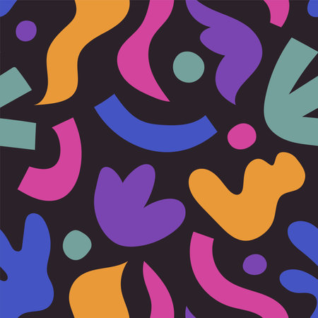 Seamless pattern with abstract shapes. Vector illustration for your designのイラスト素材