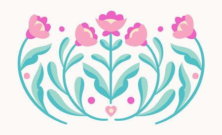 Cute floral background in pastel colors. Vector Illustration.のイラスト素材