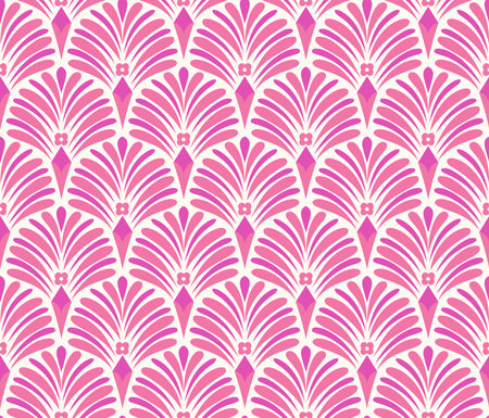 Seamless pattern with decorative elements. Floral background. Vector illustration.のイラスト素材