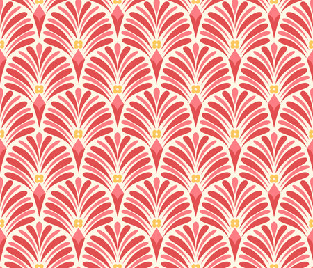 Seamless pattern with decorative elements. Floral background. Vector illustration.のイラスト素材