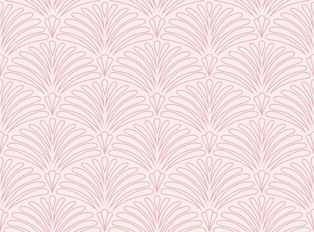 Seamless pattern with abstract ornament. Vector illustration. Pink and white colors.のイラスト素材