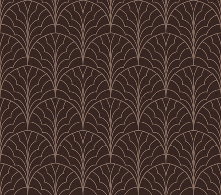 Seamless vector background. Modern geometric pattern with repeating elements. Brown and white ornamentのイラスト素材