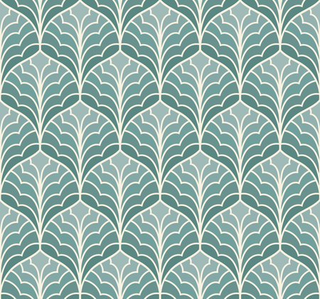 Seamless pattern with decorative ornament in retro style. Vector illustrationのイラスト素材