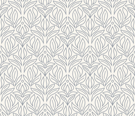 Seamless pattern with stylized leaves. Vector floral background.のイラスト素材