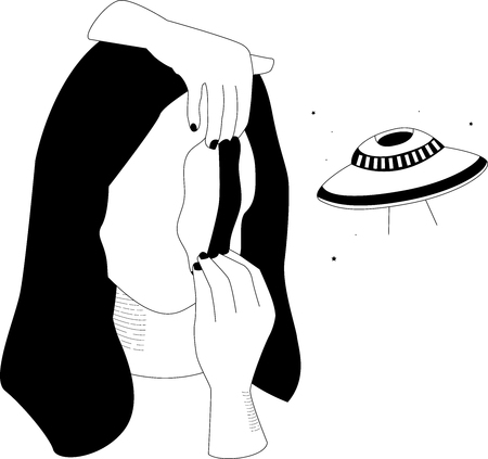 woman face portalのイラスト素材