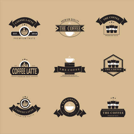 Simpe coffee shop  . Easy to use, edit, and recolor.のイラスト素材