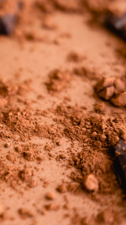A detailed, textured view of the ground, showing reddish-brown soil, small pebbles, and scattered debris.の写真素材