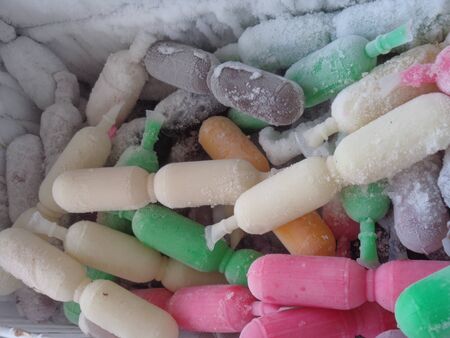 Es Wawan (Wawan Ice) indonesian famous traditional ice with full color. This ice really cheapの写真素材