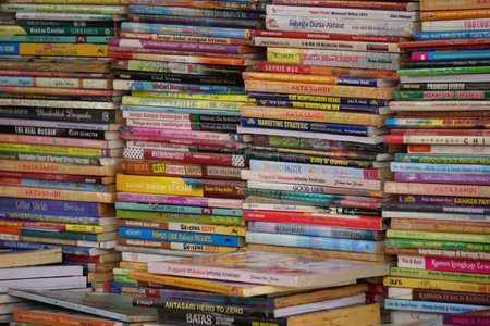 The atmosphere of Indonesian book fair In Blitar, East Java