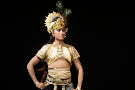 Blitar, East Java, Indonesia - June 4th, 2022 : Performing of Kresnayana Kawedhar story. Kresnayana...