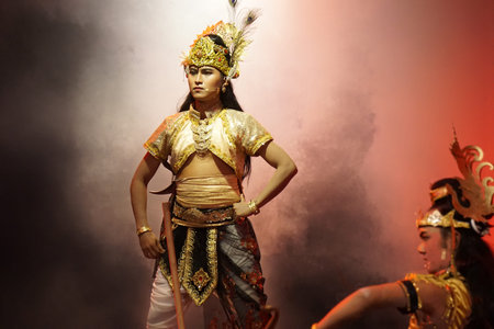 Blitar, East Java, Indonesia - June 4th, 2022 : Performing of Kresnayana Kawedhar story. Kresnayana...