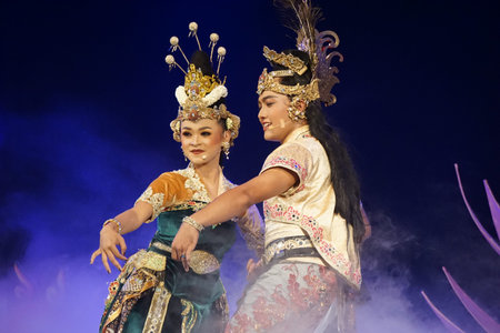 Blitar, East Java, Indonesia - June 4th, 2022 : Performing of Kresnayana Kawedhar story. Kresnayana...