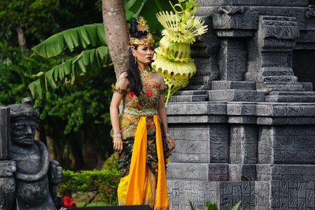 Indonesian perform Mustikaning Putri Utomo dance to celebrate world dance dayのeditorial素材