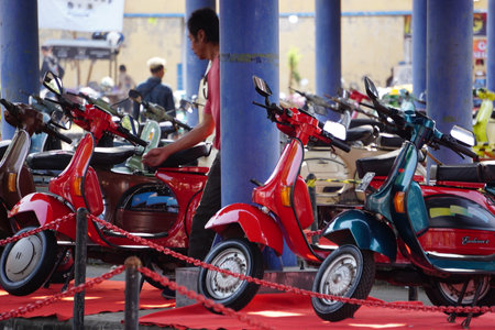 Various scooter on panjalu scooter festのeditorial素材
