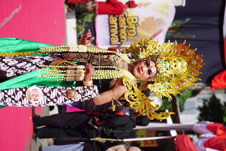 Unidentified Thai students 4 - 8 years old in ceremony uniform during sport parade in ko samui,...