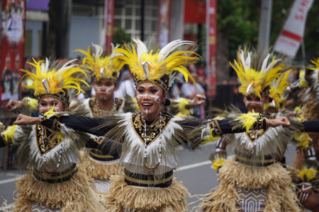 Yospan (yosim pancar) dance from west papua at BEN Carnival. This dance depicts association and...