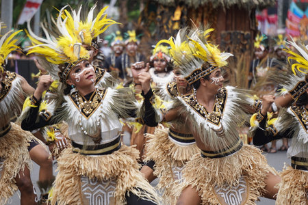 Yospan (yosim pancar) dance from west papua at BEN Carnival. This dance depicts association and friendship among Biak Numfor youthのeditorial素材
