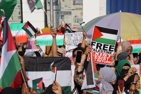 People call for a free Palestineのeditorial素材