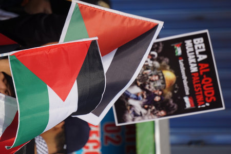 People call for a free Palestineのeditorial素材