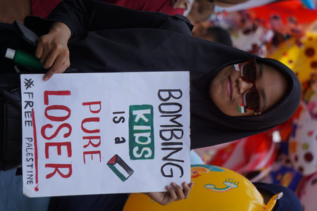 People call for a free Palestineのeditorial素材