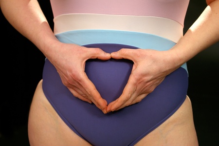 Pregnant Belly Heartの写真素材