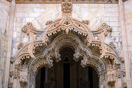 The Monastery of Batalha, literally the Monastery of the Battle, is a Dominican convent in the civil parish of Batalha, in the district of Leiria, in the Centro Region region of Portugal.の写真素材