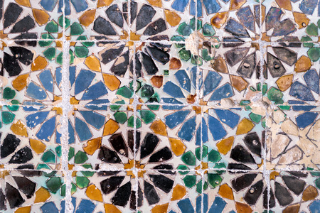 Mosaic fragment at the National Palace, Sintra, Portugalのeditorial素材