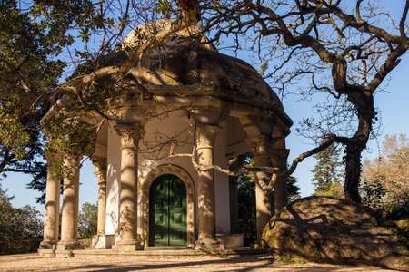 The Park building of Pena National Palace in Sintra, Portugal.のeditorial素材