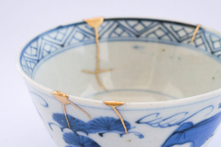 Photo of Kintsugi tea ceremony bowl. - ID:154779553 - Royalty Free ...
