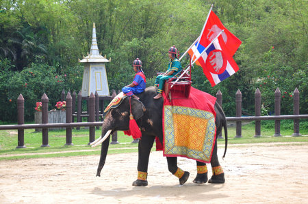 Elephant  show at Samphran Elephant Ground & Zoo, Thailand.