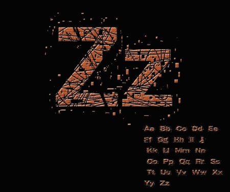 One letter from stone alphabet set  from  zの写真素材