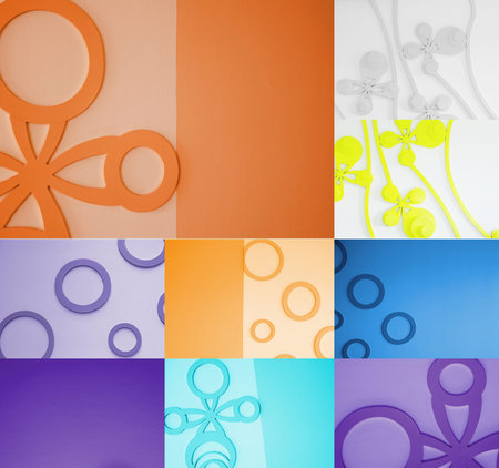 circles on the wall, abstract background