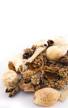 A set of dried herbs and spicesの写真素材
