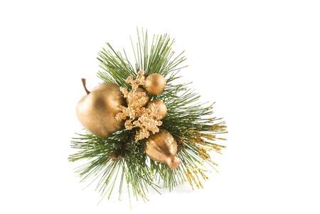 christmas decoration on white backgroundの写真素材