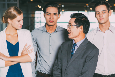 Successful Business Team Standing Togetherの写真素材