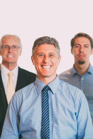 Happy Business Team of Five Diverse Colleaguesの写真素材