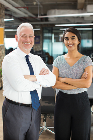 Happy business team confident in successの写真素材