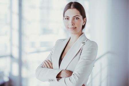 Confident Nice Business Woman With Arms Crossedの写真素材