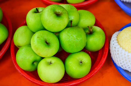 green apple Fresh  in the malaysia Street Marketの写真素材
