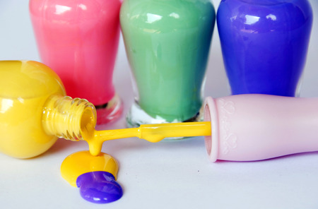 Colorful Nail Polish の写真素材