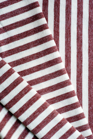Folded brown striped cotton texture の写真素材
