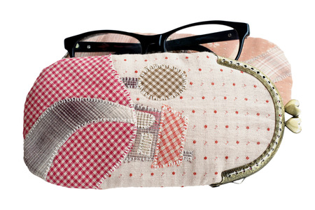Quilting eyeglasses cover  isolate on white background 