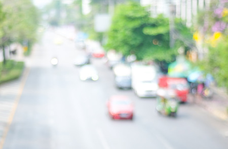 Blur traffic background from top view, transportation backgroundの写真素材