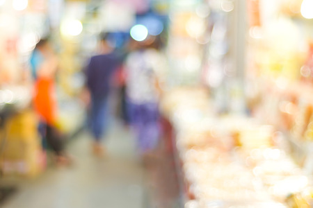 Blur store background with bokeh, business conceptの写真素材