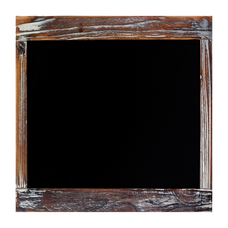 Blank chalkboard isolated on white background, templateの写真素材