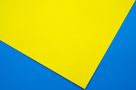Blank blue and yellow paper texture background, art and design backgroundの写真素材